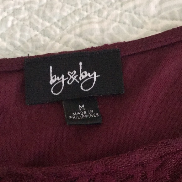 JCPenney Maroon Lace Flare Dress - Picture 3 of 3